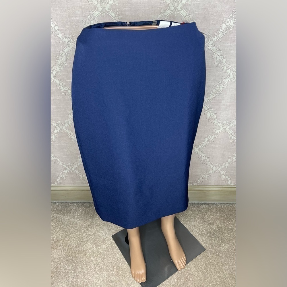 Anne Klein The Executive Collection Navy Blue Pencil Skirt Women's Size 4 NWT